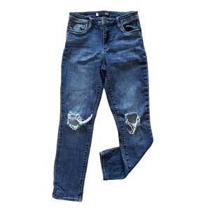 KUT🌹FROM THE KLOTH Catherine High Rise Distressed Boyfriend Jeans Sz 0